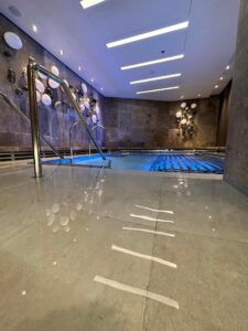 Explora 1 Spa with massage tables Hairdressing stations, pool and heated stone loungers