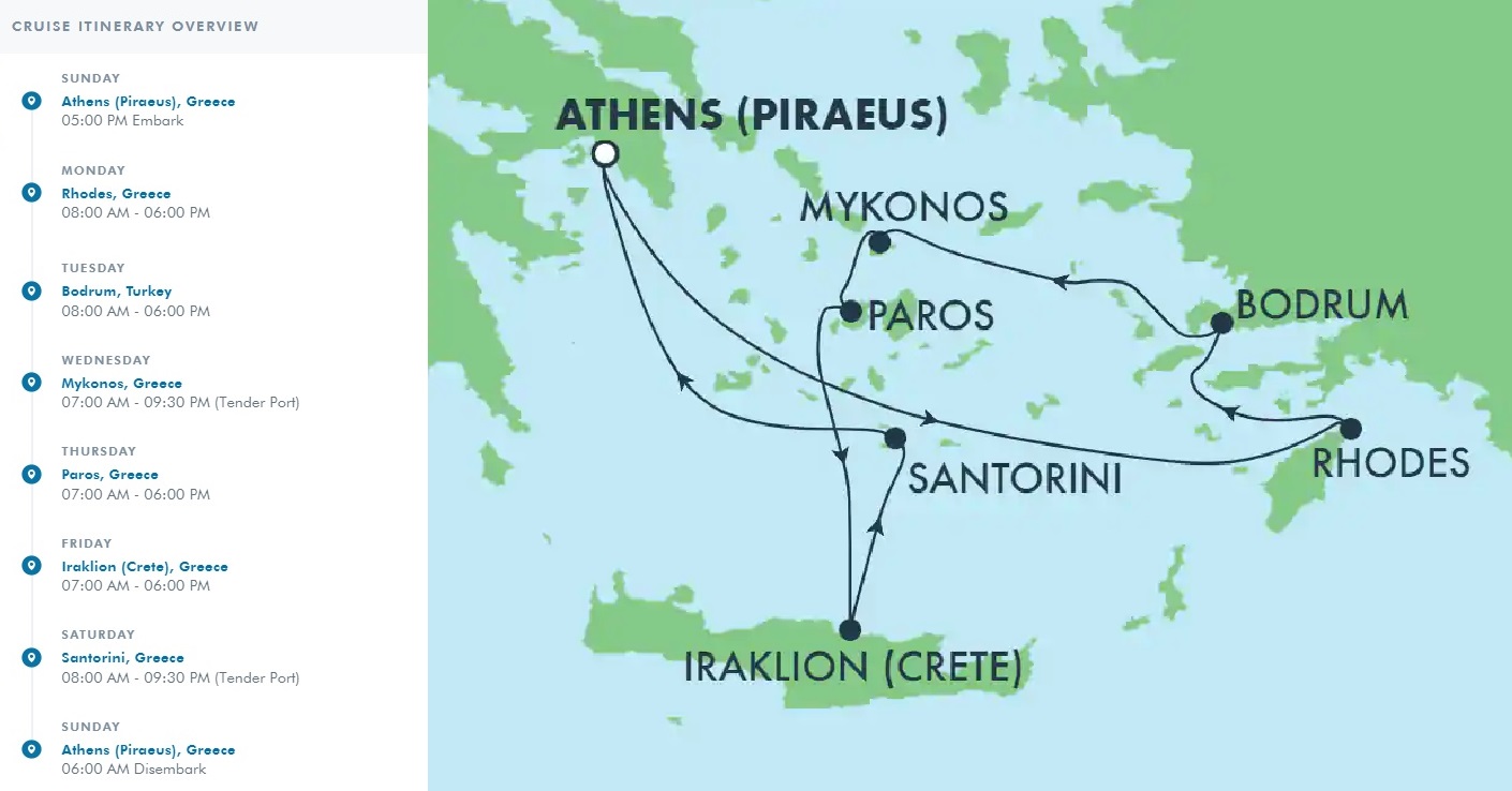 greek island cruise august 2023